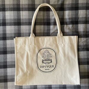 Diptyque Paris Canvas Tote Bag - Cream
